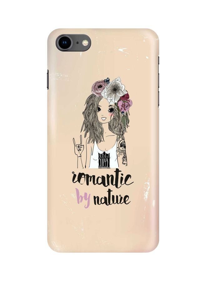 Stylizedd Snap Classic Series Romantic By Nature Printed Case Cover For Apple iPhone 7 Beige/Black/White - Image 1