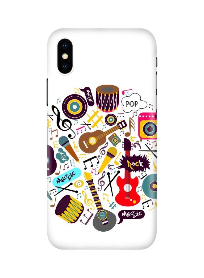 Stylizedd Musical Instruments Printed Protective Case Cover For Apple iPhone X/XS White/Brown/Red - Image 1