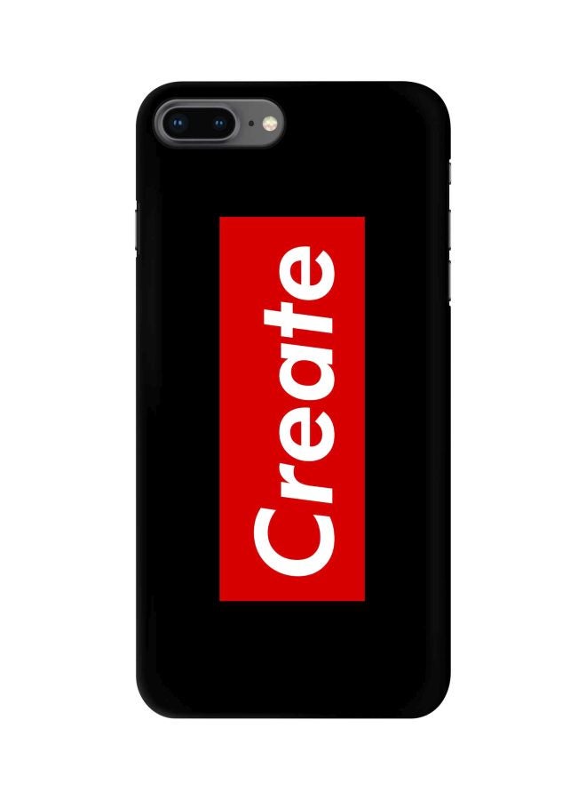 Stylizedd Snap Classic Series Create Printed Case Cover For Apple iPhone 8 Plus Black/White/Red - Image 1