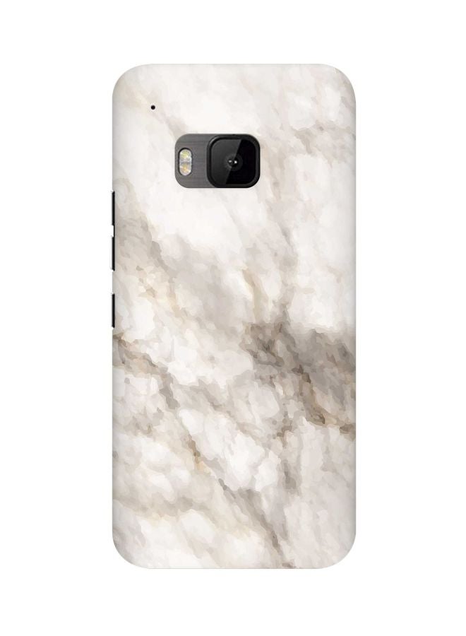 Stylizedd Snap Classic Series Marble Printed Case Cover For HTC One M9 White/Grey/Beige - Image 1