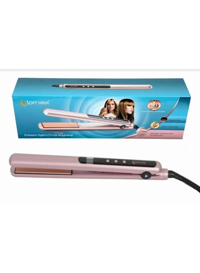Soft Hair Digital Hair Iron Blue/Pink