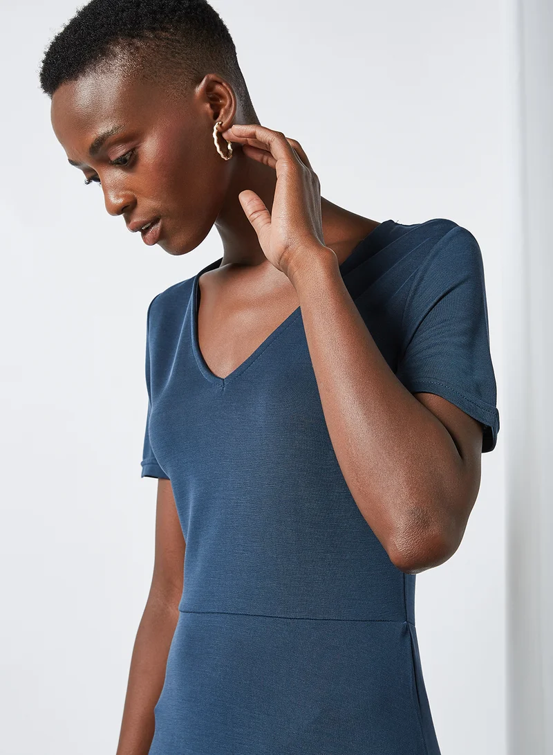 Y.A.S Nancy Flare Dress Navy Blazer