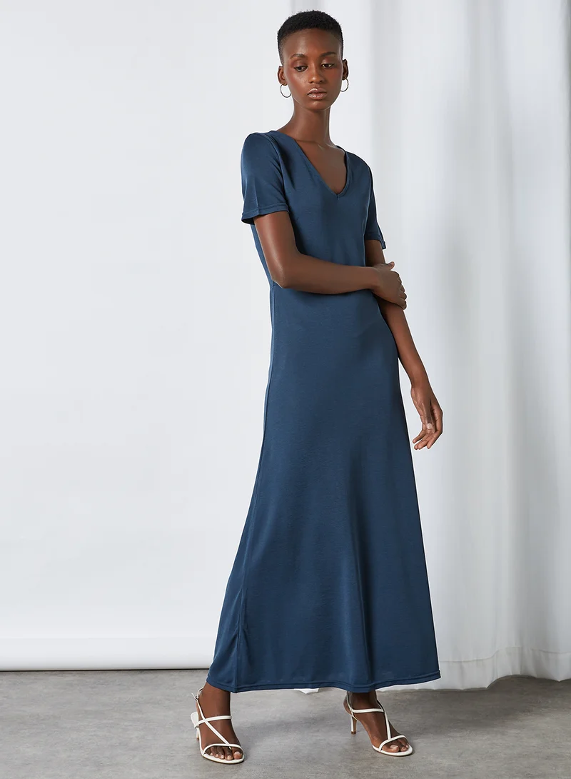 Y.A.S Nancy Flare Dress Navy Blazer