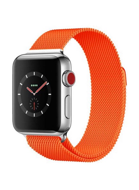 Replacement Milanese Loop Band For Apple Watch Series 6 Orange