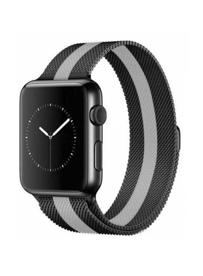 Generic - Replacement Milanese Loop Band For Apple Watch Series 6 Black/Grey - Image 1