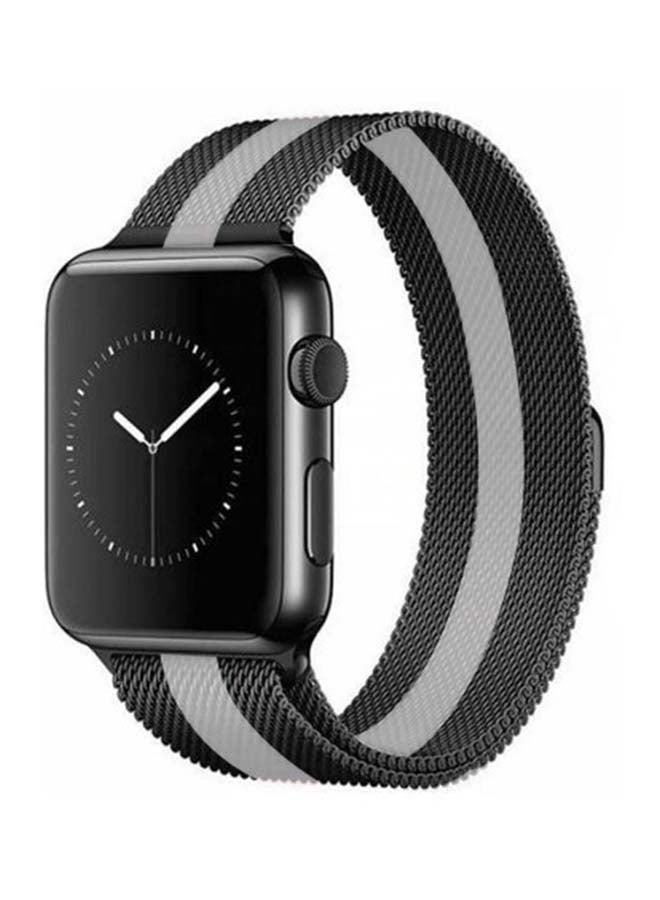 Generic - Replacement Milanese Loop Band For Apple Watch Series 6 Black/Grey - Image 1