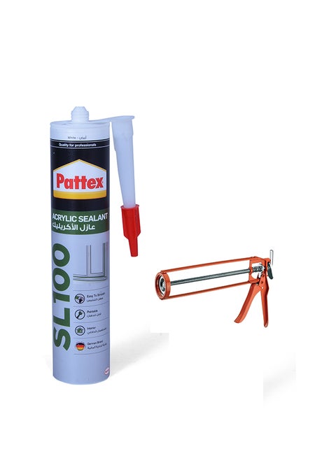 Bundle Offer Acrlyic Sealent For Filling Cracks And Seals With Heavy Duty Silicon Gun Multicolour