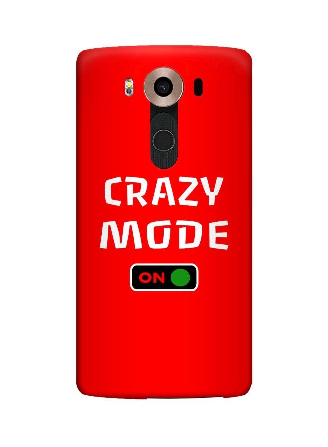 Stylizedd Snap Classic Series Crazy Mode On Printed Case Cover For LG V10 Red/White/Black - Image 1