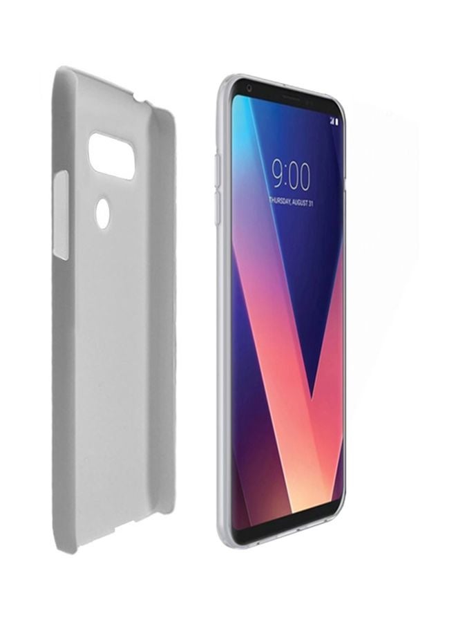 ستايلايزد غطاء حماية بطبعة خريطة الإمارات العربية المتحدة من سلسلة سناب كلاسيك لهاتف LG V30 أبيض/أحمر/أخضر - Image 2