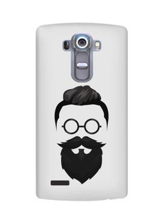 Snap Classic Series Beard Hipster Printed Case Cover For LG G4 Grey/Black