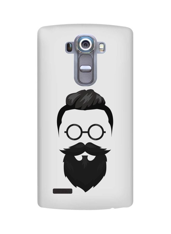 Stylizedd - Snap Classic Series Beard Hipster Printed Case Cover For LG G4 Grey/Black - Image 1