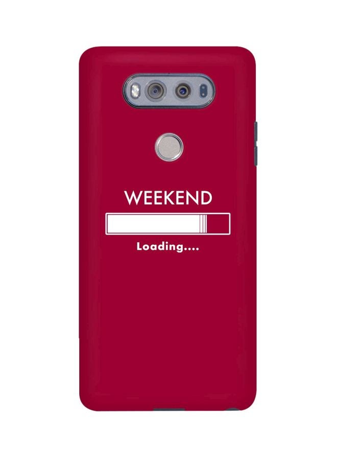 Snap Classic Series Weekend Loading Printed Protective Case Cover For LG V20 Red/White