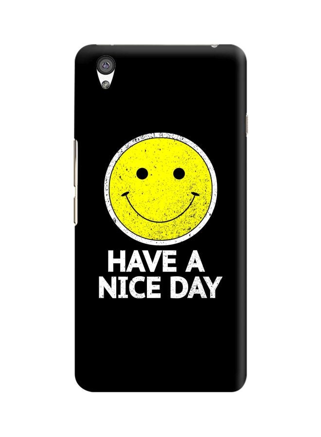 Stylizedd Snap Classic Series Have A Nice Day Printed Case Cover For OnePlus X Black/White/Yellow - Image 1