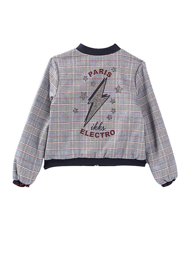 إيكس جاكيت 2 في 1 قابل للعكس وبسحاب أزرق/رمادي/أحمر - Image 3