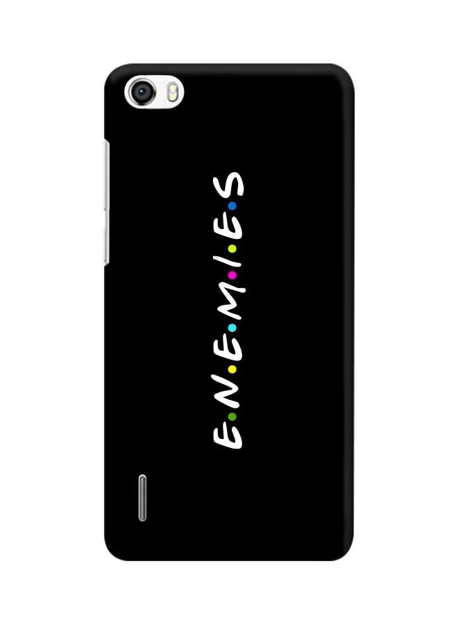 Stylizedd - Snap Classic Series Enemies Printed Case Cover For Huawei Honor 6 Black/White - Image 1