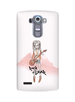 Snap Classic Series Rockstar Girl Printed Case Cover For LG G4 White/Pink/Brown