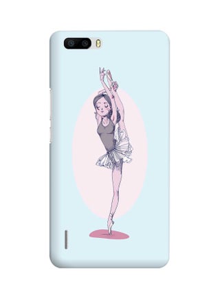 Snap Classic Series Flying Ballerina Printed Protective Case Cover For Huawei Honor 6 Plus Blue/Orange/Grey - v1601967807/N40466397A_1