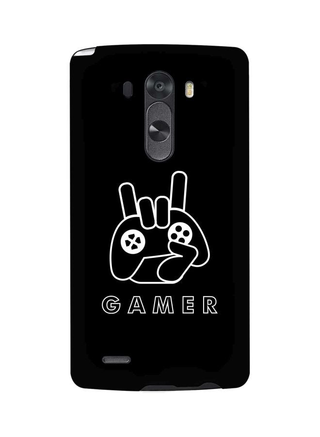 Stylizedd Snap Classic Series Gamer Printed Protective Case Cover For LG G3 Black/White  - Image 1