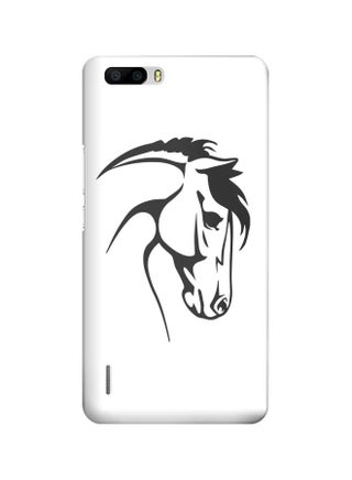 Arab Stallion Printed Protective Case Cover For Huawei Honor 6 Plus White/Black - v1601967835/N40466442A_1