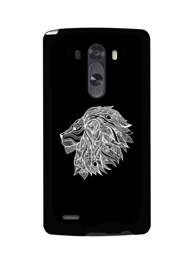 Stylizedd Snap Classic Series Lion Abstract Printed Case Cover For LG G3 Black/White - Image 1