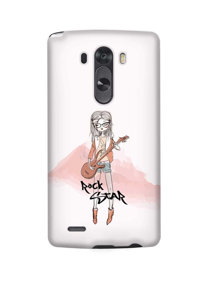 Stylizedd Snap Classic Series RockStar Printed Case Cover For LG G3 White/Black/Red - Image 1