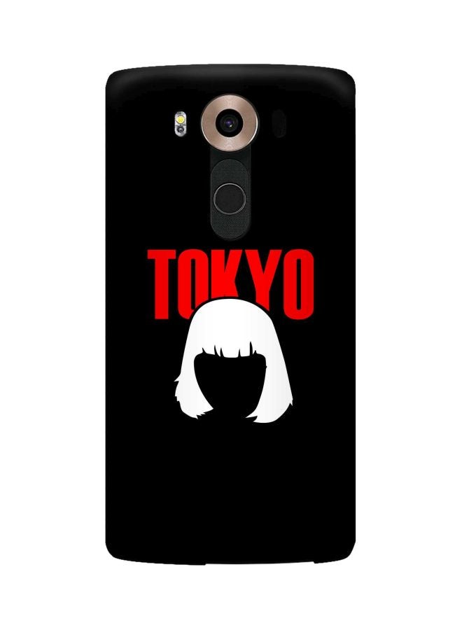 ستايلايزد غطاء حماية من سلسلة سناب كلاسيك بنمط مطبوع بكلمة "Tokyo" لهاتف إل جي V10 أسود/أحمر/أبيض - Image 1