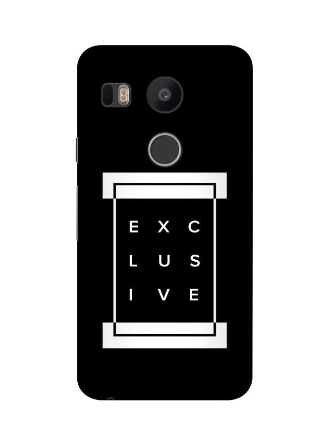 Snap Classic Series Exclusive Printed Case Cover For Google Nexus 5X Black/White
