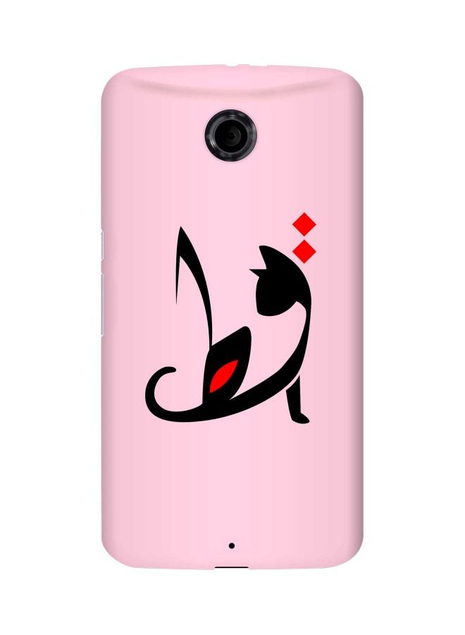 Stylizedd Cat Printed Slim Protective Case Cover For  Google Nexus 6 Pink/Black/Red - Image 1