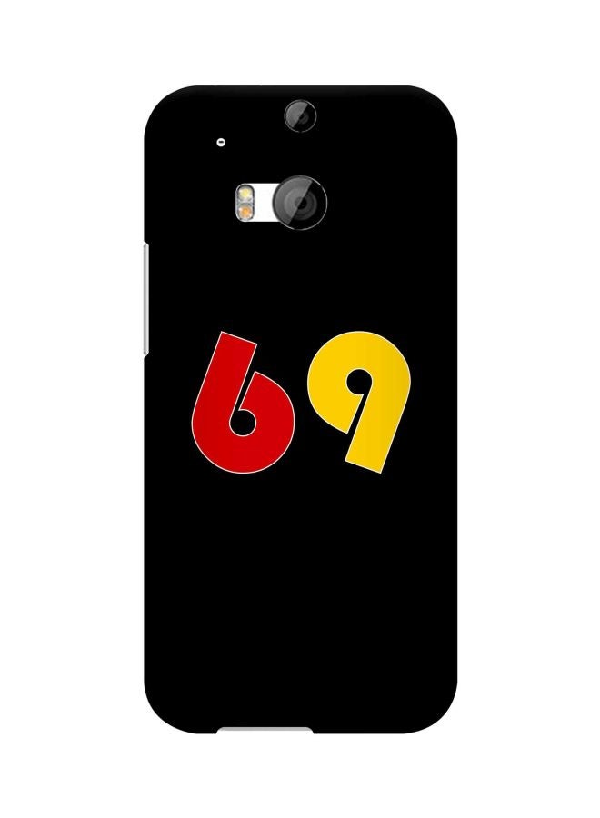 ستايلايزد غطاء حماية من سلسلة سناب كلاسيك بطبعة رقم 69 لهاتف أتش تي سي ون M8 أسود/أحمر/أصفر - Image 1