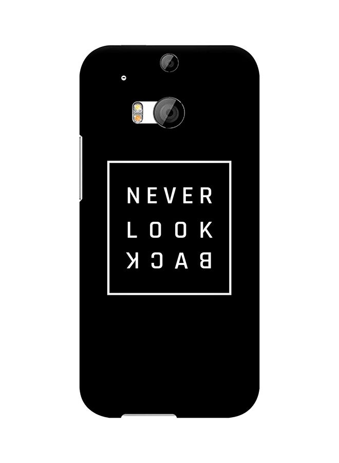 Stylizedd Snap Classic Series Never Look Back Printed Case Cover For HTC One M8 Black/White - Image 1