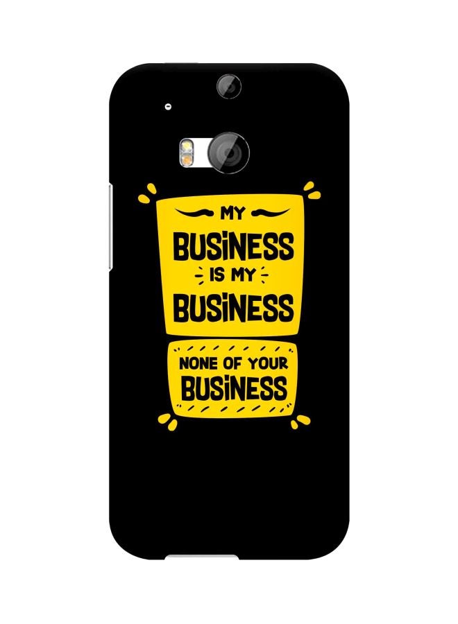 Stylizedd Snap Classic Series My Business Printed Case Cover For HTC One M8 Black/Yellow - Image 1