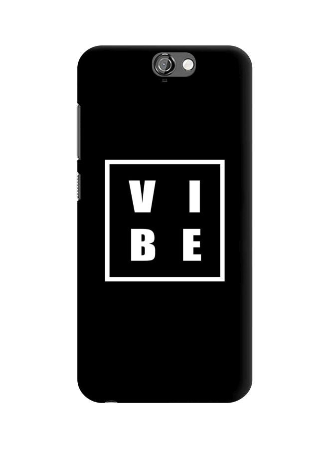 ستايلايزد غطاء حماية مطبوع بعبارة "Vibe " من سلسلة سناب كلاسيك لهاتف إتش تي سي وان A9 أسود/ أبيض - Image 1