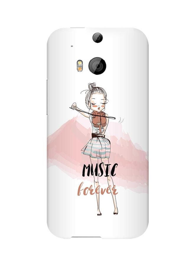 Music Forever Printed Protective Case For HTC One M8 White/Pink/Black