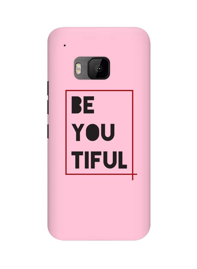 Stylizedd Snap Classic Series Beyoutiful Printed Case Cover For HTC One M9 Pink/Black - Image 1