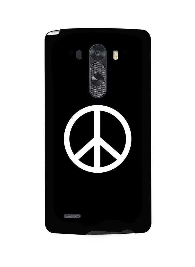 Stylizedd Snap Classic Series Peace Sign Printed Case Cover For LG G3 Black/White - Image 1