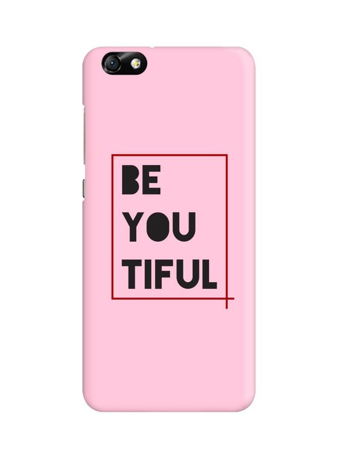 ستايلايزد غطاء حماية من سلسلة سناب كلاسيك مطبوع بكلمة "Beyoutiful" لهاتف هواوي هونر 4X وردي/ أسود/ أحمر - Image 1