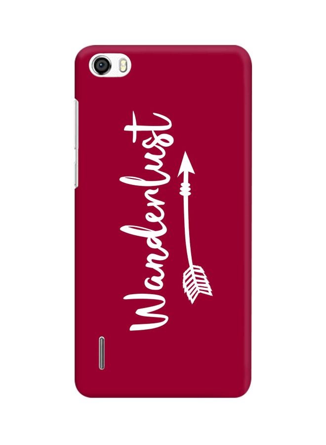 Stylizedd Snap Classic Series Wanderlust Printed Case Cover For Huawei Honor 6 Pink/White - Image 1