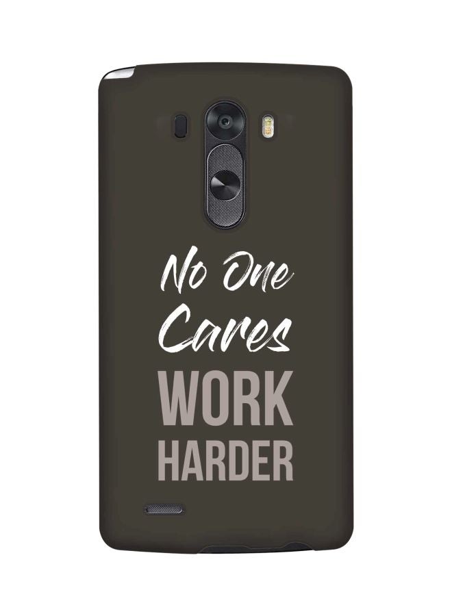 Stylizedd Snap Classic Series Work Harder Printed Case Cover For LG G3 Grey/White - Image 1