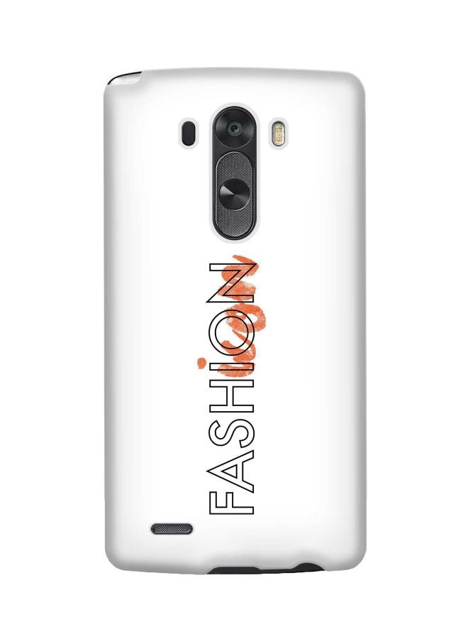 ستايلايزد غطاء حماية من سلسلة سناب كلاسيك بطبعة عبارة "Fashion Icon" لهاتف إل جي G3 أبيض/أسود/برتقالي - Image 1