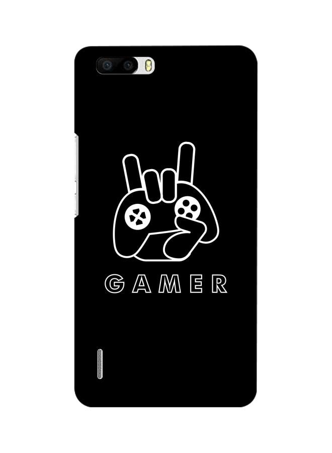 Stylizedd Snap Classic Series Gamer Printed Protective Case Cover For Huawei Honor 6 Plus Black/White  - Image 1