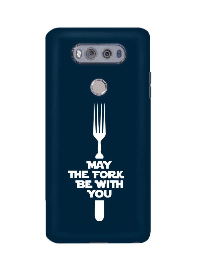 Stylizedd Snap Classic Series May The Fork Printed Protective Case Cover For LG V20 Blue/White - Image 1