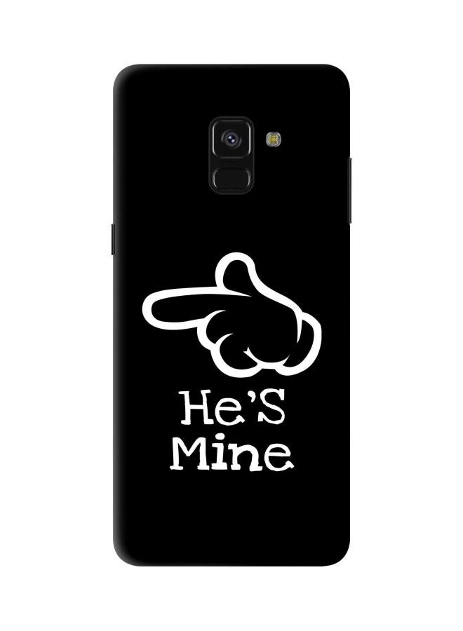 ستايلايزد غطاء حماية من سلسلة سناب كلاسيك بطبعة عبارة He's Mine لهاتف سامسونج جالاكسي A8 بلس لعام 2018 أسود - Image 1