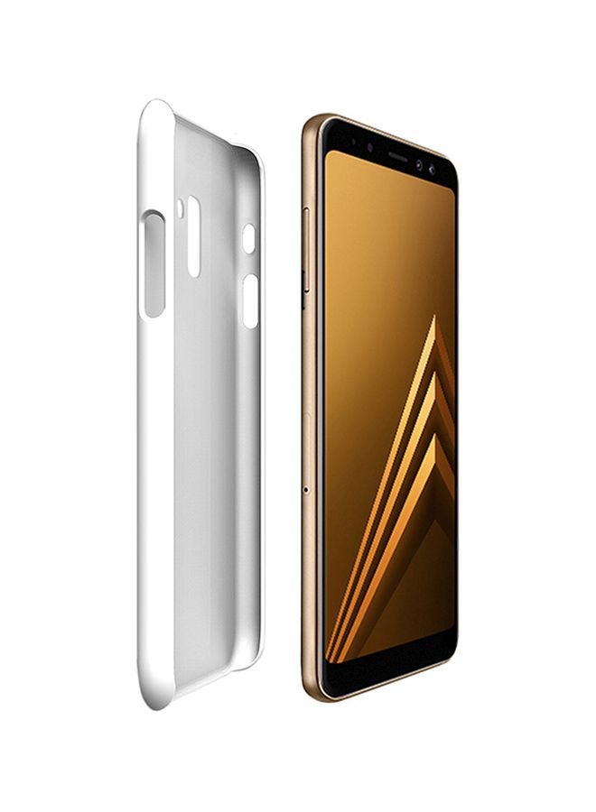 Stylizedd Snap Classic Series Love Yourself Printed Case Cover For Samsung Galaxy A8+ (2018) Beige/Pink/Black - Image 2