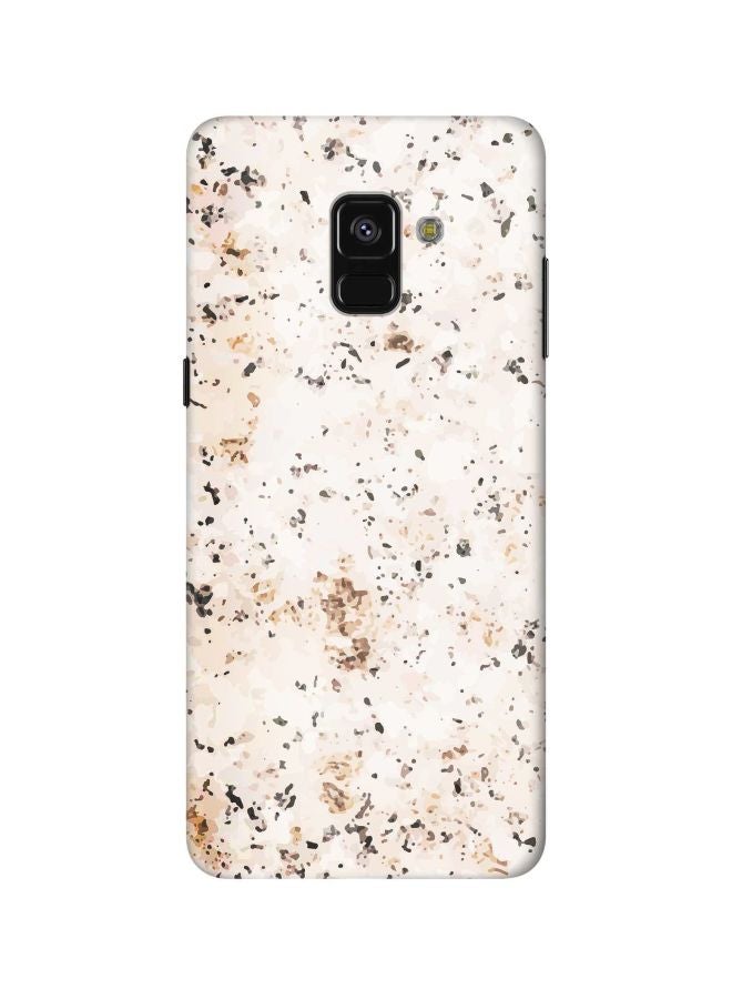 Stylizedd Snap Classic Series Marble Printed Case Cover For Samsung Galaxy A8+ (2018) White/Brown/Black - Image 1