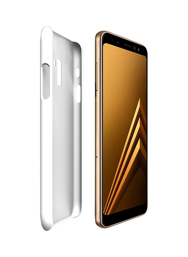 ستايلايزد غطاء حماية من سلسلة سناب كلاسيك مزين بعبارة "Low Battery" لهاتف سامسونج جالاكسي A8+ (إصدار 2018) أسود / أبيض / أحمر - Image 2