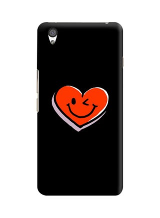 Snap Classic Series Winking Heart Printed Case Cover For OnePlus X Black/Red - v1601972847/N40469182A_1