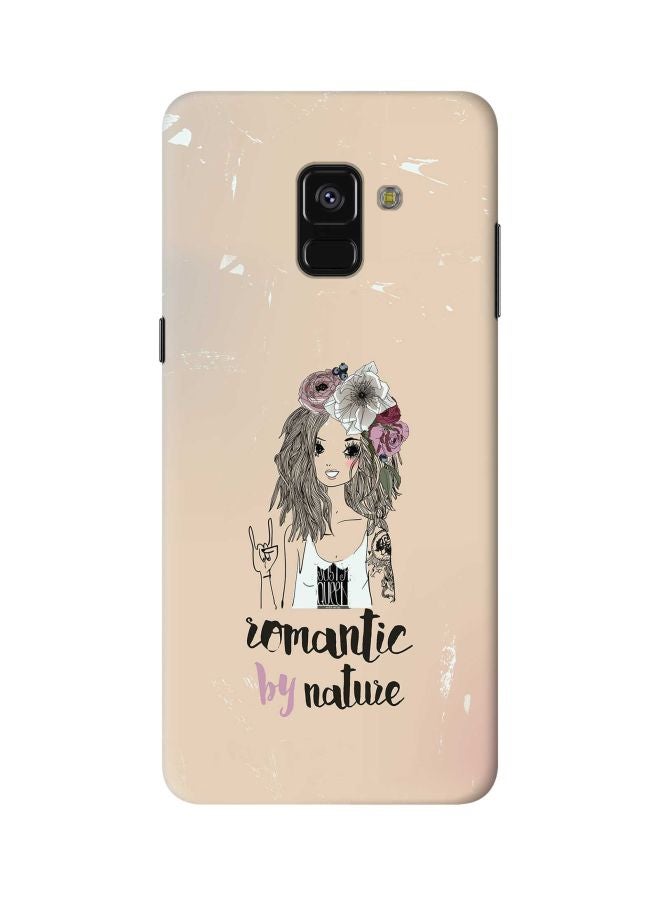 Stylizedd Snap Classic Series Romantic By Nature Printed Case Cover For Samsung Galaxy A8 (2018) Brown/Black/White  - Image 1