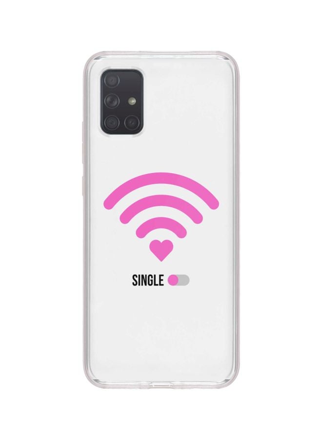 Stylizedd Classic Clear Series Wifi Single Printed Case Cover For Samsung Galaxy A71 White/Pink/Black - Image 1