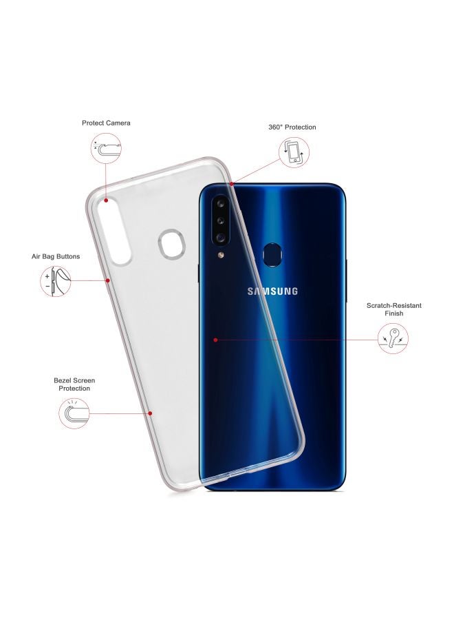 Stylizedd Classic Series Okay Printed Case Cover For Samsung Galaxy A20s Blue/White/Black - Image 2