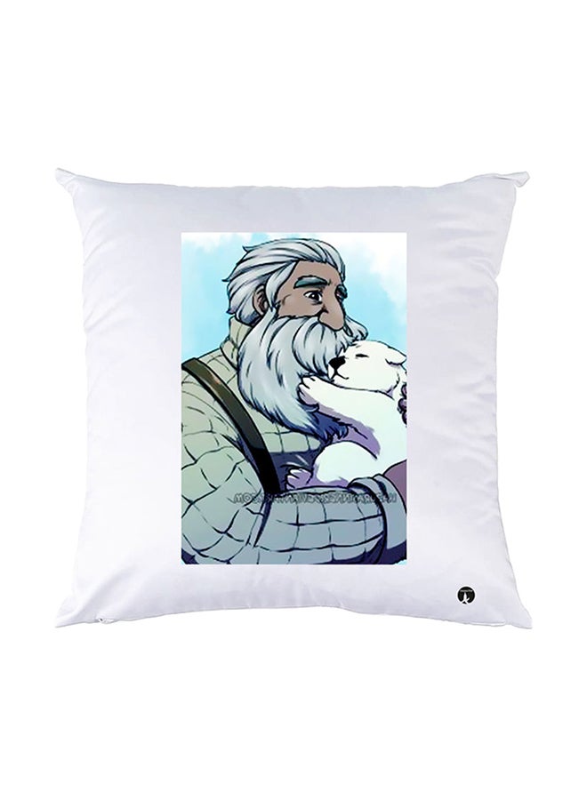 BP Printed Pillow White 30x30cm